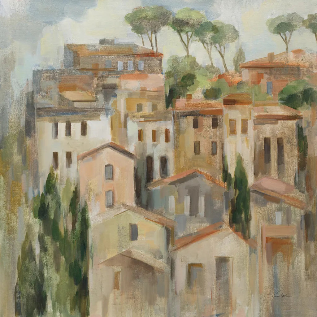 Pines and Florence by Silvia Vassileva. SKU 94415a. Archival Giclee Fine art print for wall decor.