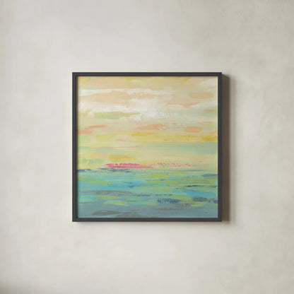 Pink Clouds I by Silvia Vassileva. Shown in a sleek black glass frame for a contemporary gallery look. Available as an archival giclee rolled canvas, fine art paper, or poster print. SKU 50284a.