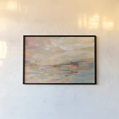 Pink Waves by Silvia Vassileva. shown as a paper print in a black flame. Available as a archival giclee rolled canvas, fine art paper, or poster print. SKU 37338i.