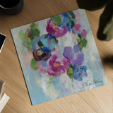 Pink and Blue II by Silvia Vassileva. Shown as a detailed flat fine art print, highlighting archival giclee quality. Available as an archival giclee rolled canvas, fine art paper, or poster print. SKU 21900a.