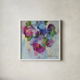 Pink and Blue III by Silvia Vassileva. Shown in a crisp white glass frame for a clean and minimalist style. Available as an archival giclee rolled canvas, fine art paper, or poster print. SKU 21901a.