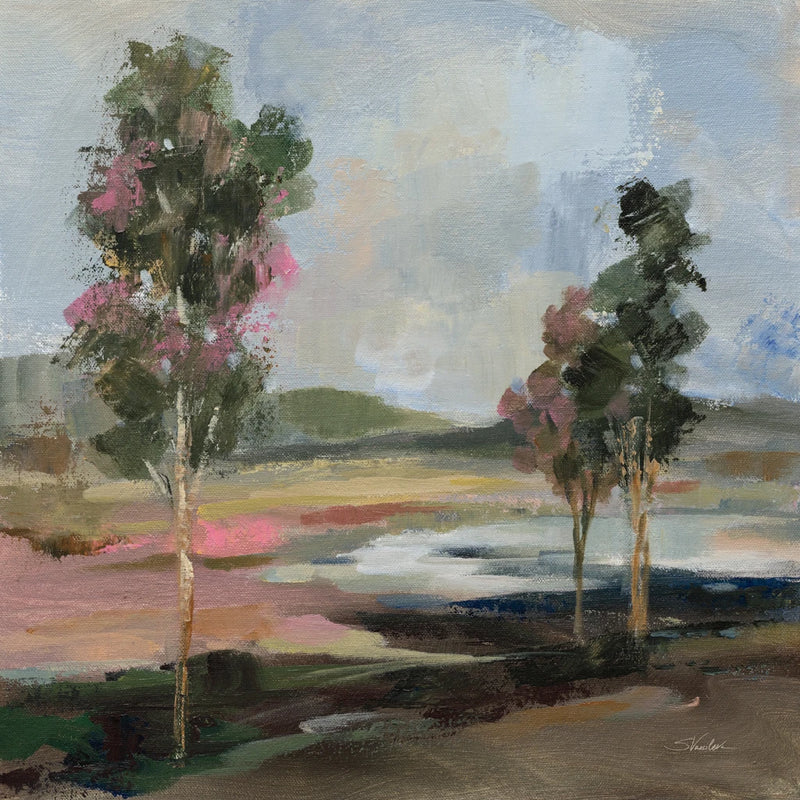 Pink and Green Trees by Silvia Vassileva