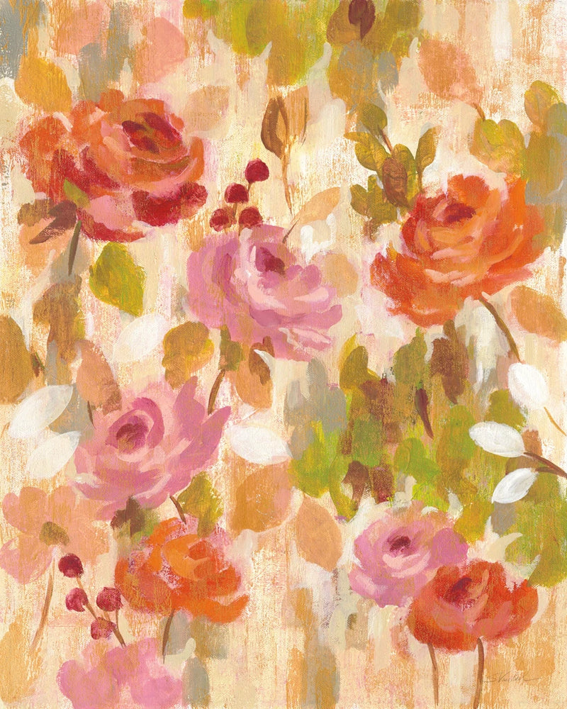 Pink and Orange Brocade I by Silvia Vassileva