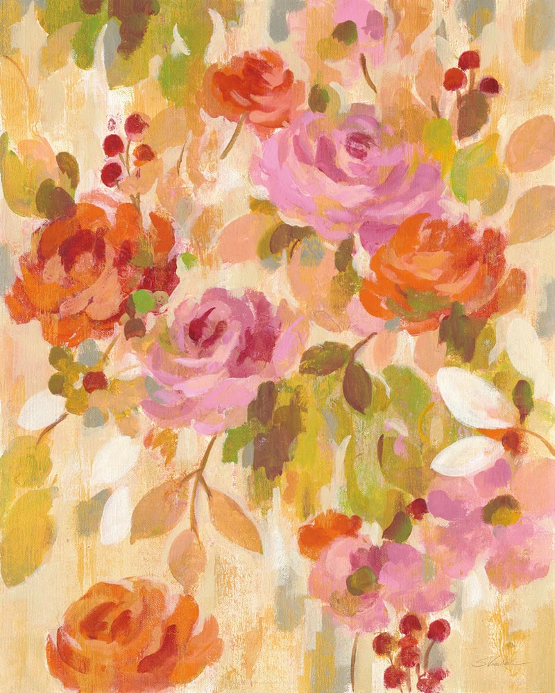 Pink and Orange Brocade II by Silvia Vassileva