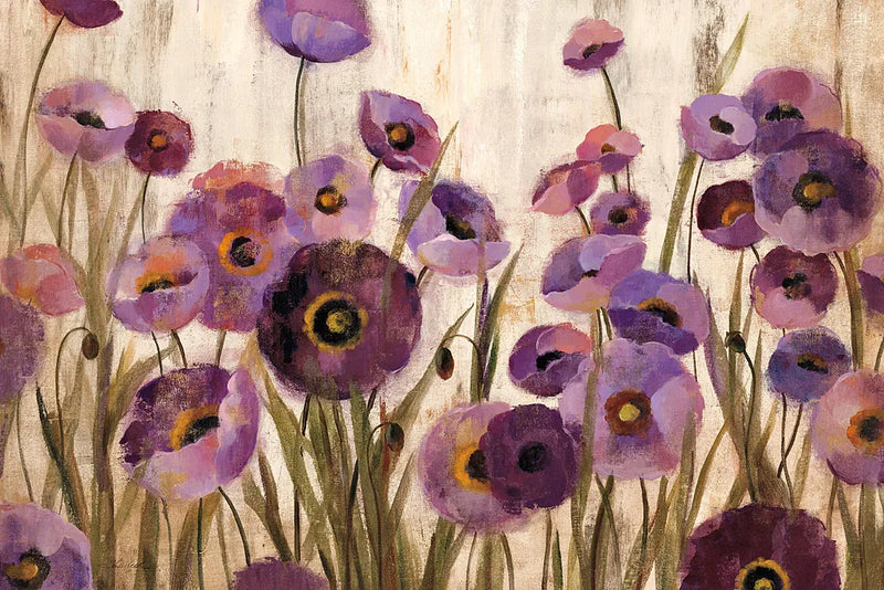 Pink and Purple Flowers by Silvia Vassileva. SKU 10598i. Archival Giclee Fine art print for wall decor.