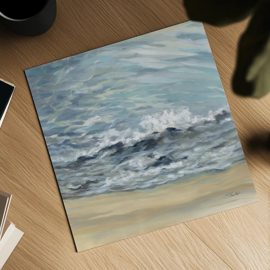 Playful Wave by Silvia Vassileva. Shown as a detailed flat fine art print, highlighting archival giclee quality. Available as an archival giclee rolled canvas, fine art paper, or poster print. SKU 72294a.