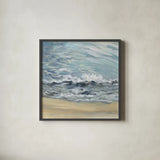 Playful Wave by Silvia Vassileva. Shown in a sleek black glass frame for a contemporary gallery look. Available as an archival giclee rolled canvas, fine art paper, or poster print. SKU 72294a.