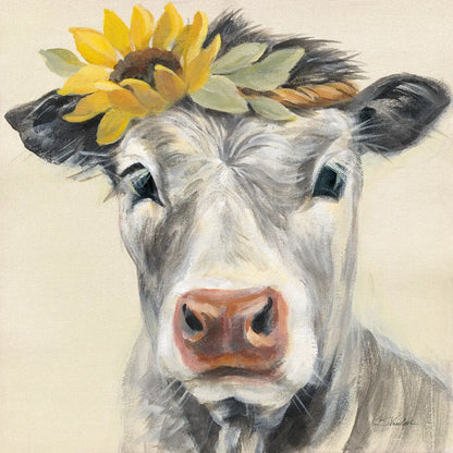 Pretty Cow by Silvia Vassileva. SKU 77108a. Archival Giclee Fine art print for wall decor.