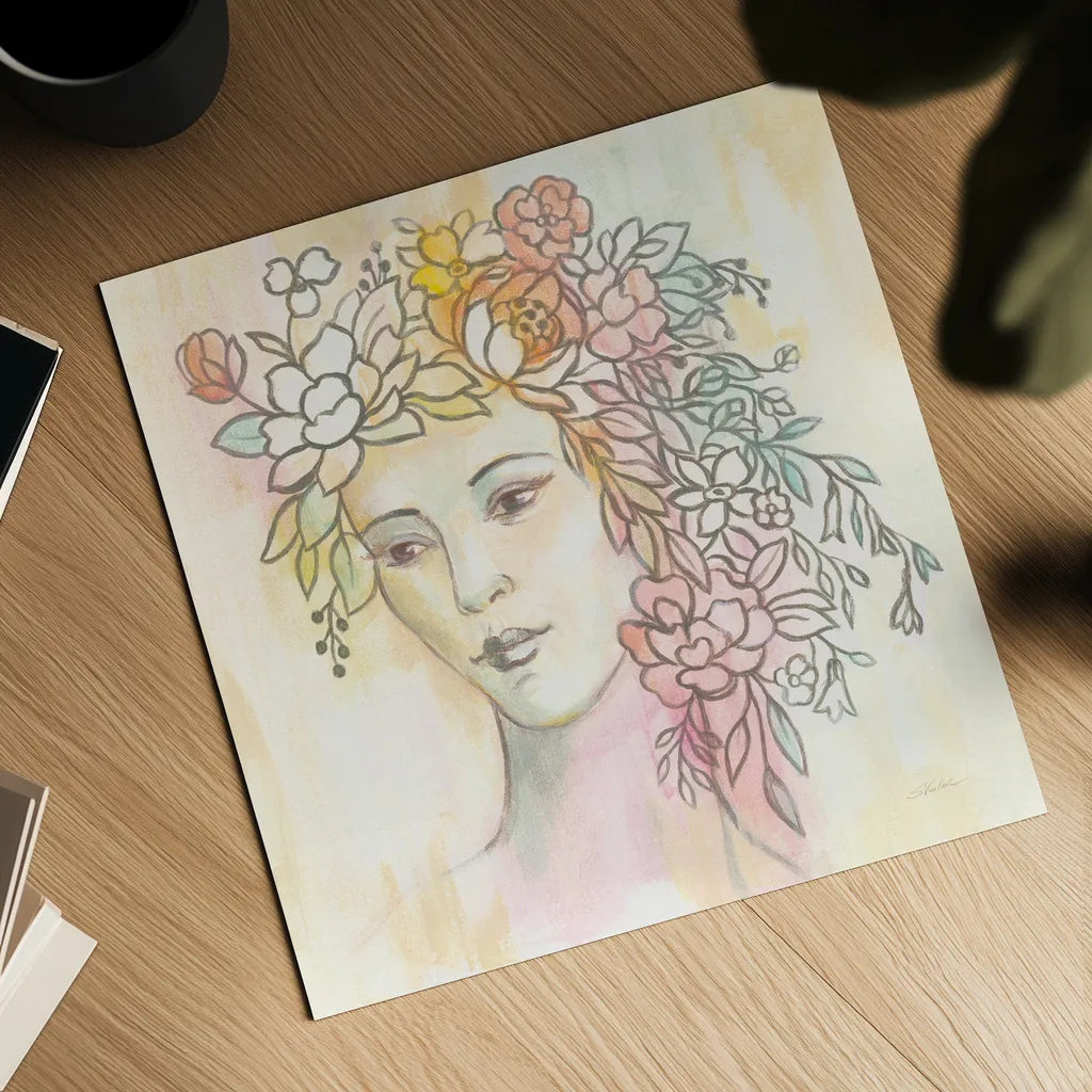 Primavera by Silvia Vassileva. Shown as a detailed flat fine art print, highlighting archival giclee quality. Available as an archival giclee rolled canvas, fine art paper, or poster print. SKU 63906a.