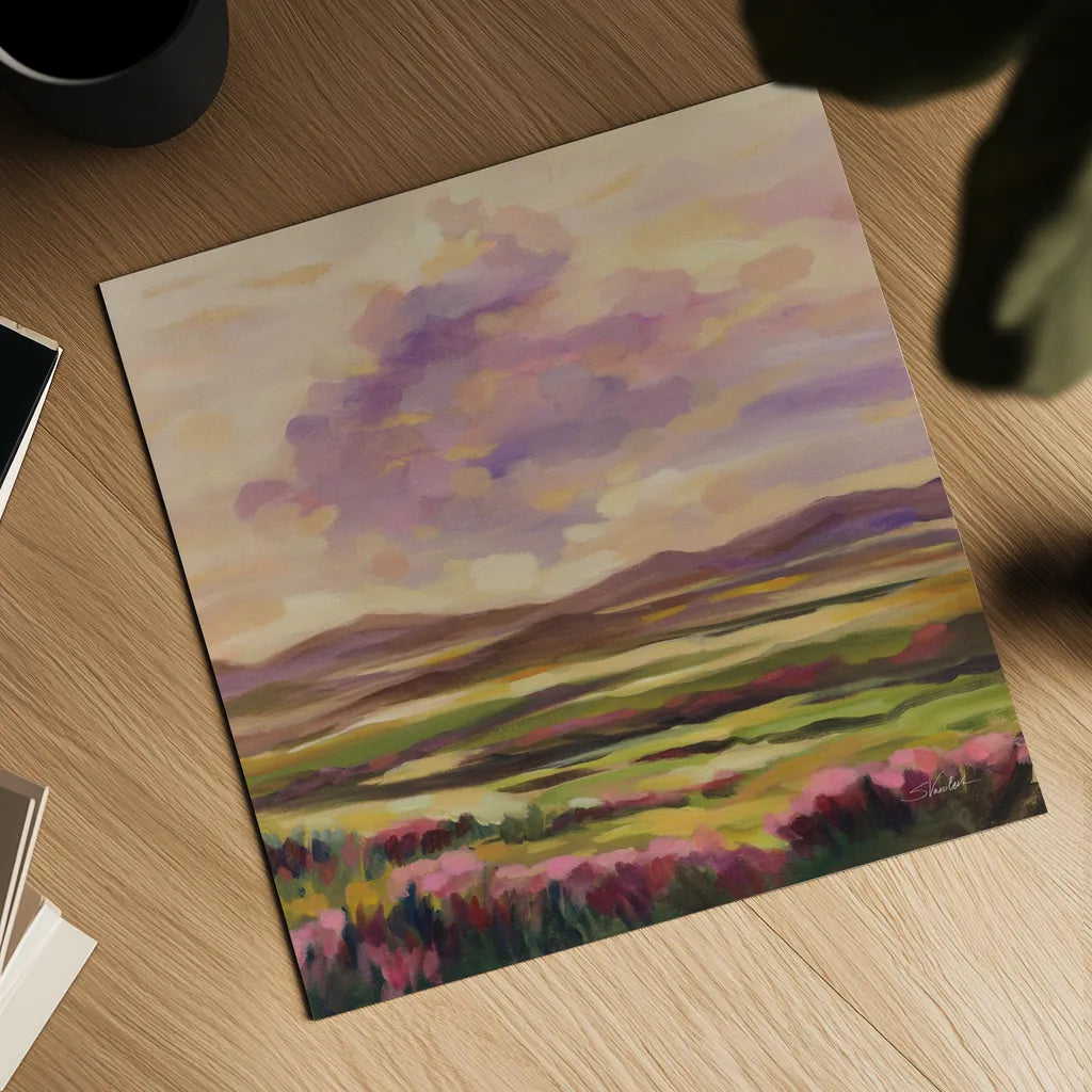 Purple Cloud by Silvia Vassileva. Shown as a detailed flat fine art print, highlighting archival giclee quality. Available as an archival giclee rolled canvas, fine art paper, or poster print. SKU 100286a.