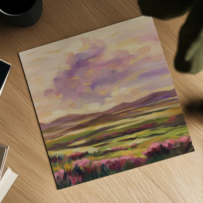 Purple Cloud by Silvia Vassileva. Shown as a detailed flat fine art print, highlighting archival giclee quality. Available as an archival giclee rolled canvas, fine art paper, or poster print. SKU 100286a.
