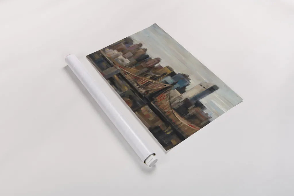 Queensboro Bridge by Silvia Vassileva. shown as a rolled paper print. Available as archival giclee rolled canvas, fine art paper, or poster print. SKU 13583i.