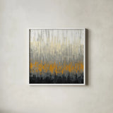 Rain on the Asphalt by Silvia Vassileva. Shown in a crisp white glass frame for a clean and minimalist style. Available as an archival giclee rolled canvas, fine art paper, or poster print. SKU 36375a.