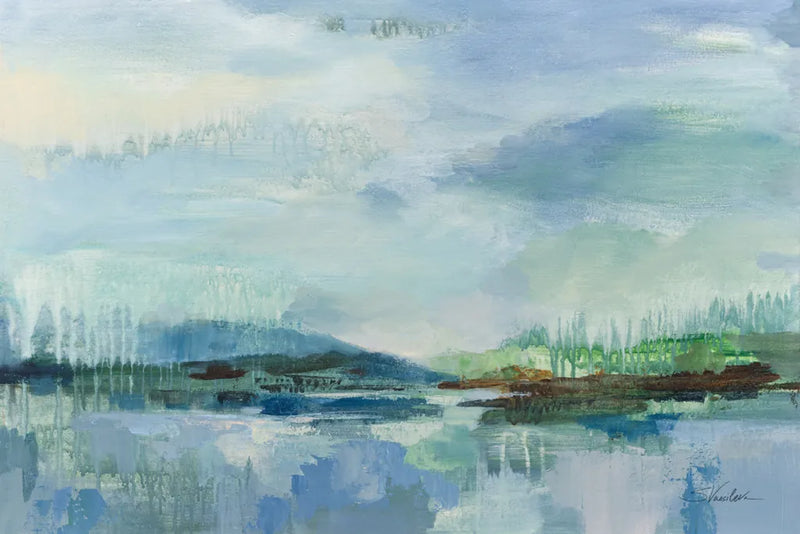 Rain over the Lagoon by Silvia Vassileva. SKU 97926i. Archival Giclee Fine art print for wall decor.