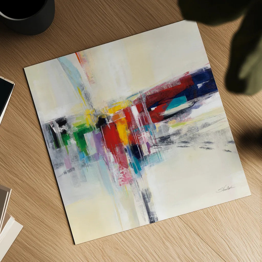 Rainbow Kaleidoscope by Silvia Vassileva. Shown as a detailed flat fine art print, highlighting archival giclee quality. Available as an archival giclee rolled canvas, fine art paper, or poster print. SKU 78733a.