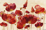Red Flowers on Cream Crop by Silvia Vassileva. SKU 34488i. Archival Giclee Fine art print for wall decor.