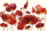 Red Flowers on White Crop by Silvia Vassileva. SKU 34877i. Archival Giclee Fine art print for wall decor.