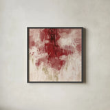Red Rain by Silvia Vassileva. Shown in a sleek black glass frame for a contemporary gallery look. Available as an archival giclee rolled canvas, fine art paper, or poster print. SKU 55993a.