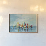 Regatta by Silvia Vassileva. shown as a paper print in a natural frame. Available as a archival giclee rolled canvas, fine art paper, or poster print. SKU 62961i.
