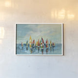 Regatta by Silvia Vassileva. shown as a paper print in a white frame. Available as a archival giclee rolled canvas, fine art paper, or poster print. SKU 62961i.