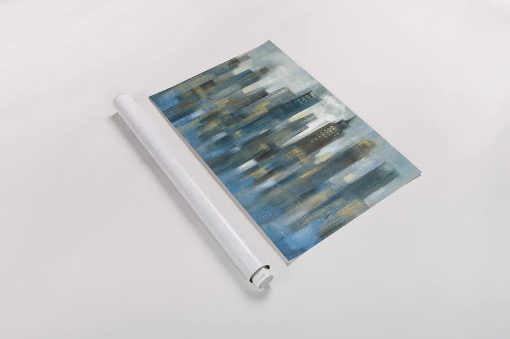 Rhythmic Reflection Light by Silvia Vassileva. shown as a rolled paper print. Available as archival giclee rolled canvas, fine art paper, or poster print. SKU 29776i.
