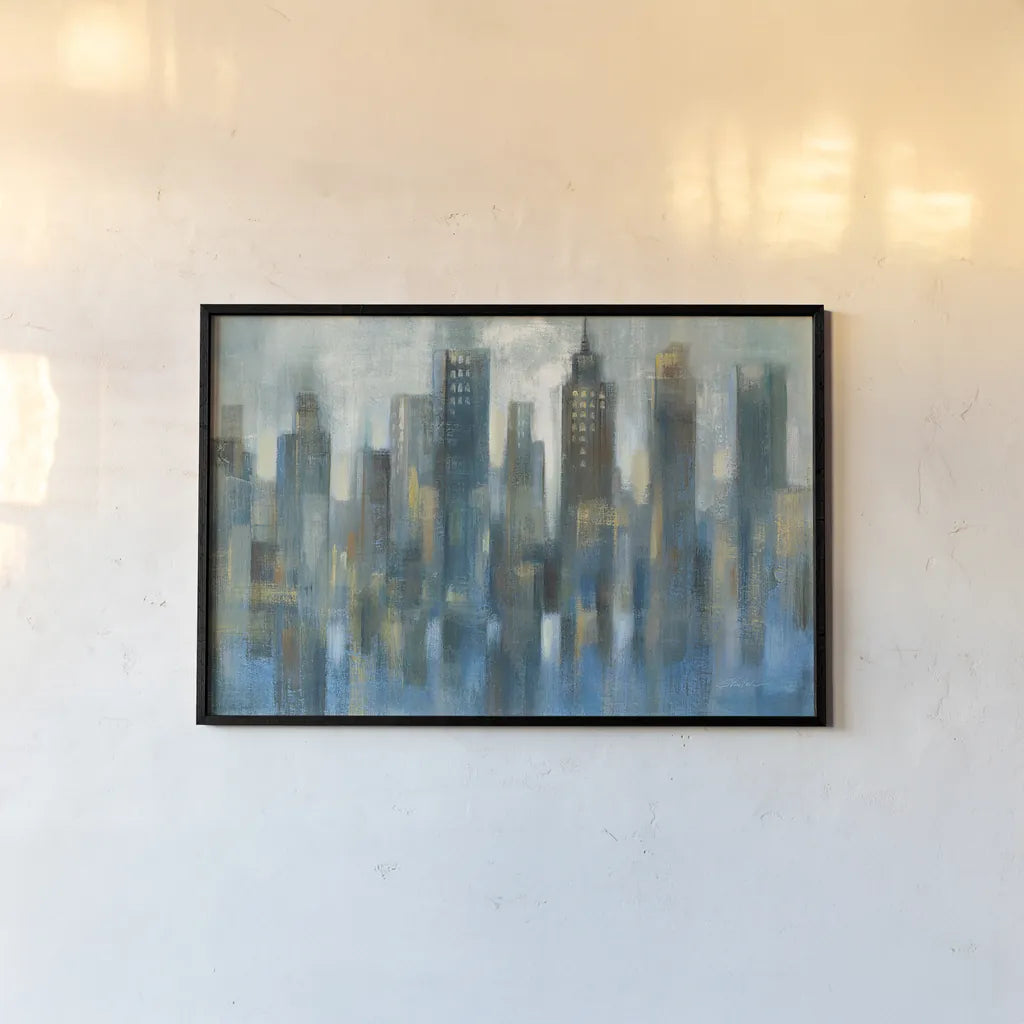 Rhythmic Reflection Light by Silvia Vassileva. shown as a paper print in a black flame. Available as a archival giclee rolled canvas, fine art paper, or poster print. SKU 29776i.