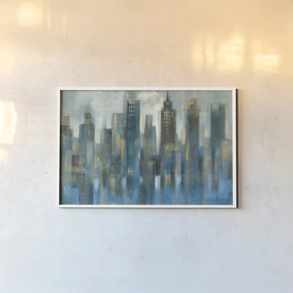 Rhythmic Reflection Light by Silvia Vassileva. shown as a paper print in a white frame. Available as a archival giclee rolled canvas, fine art paper, or poster print. SKU 29776i.