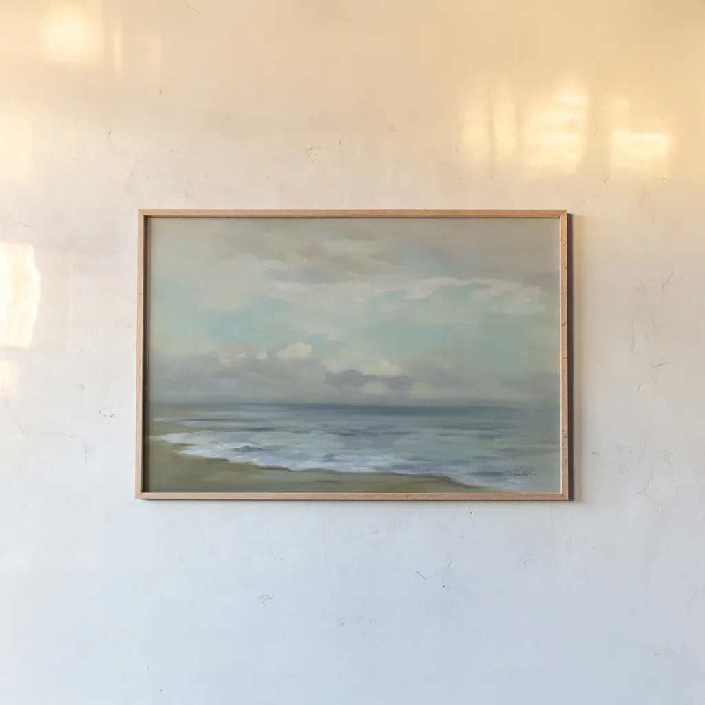 Rising Sun by Silvia Vassileva. shown as a paper print in a natural frame. Available as a archival giclee rolled canvas, fine art paper, or poster print. SKU 75990i.