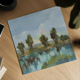 River Reflections by Silvia Vassileva. Shown as a detailed flat fine art print, highlighting archival giclee quality. Available as an archival giclee rolled canvas, fine art paper, or poster print. SKU 96738a.