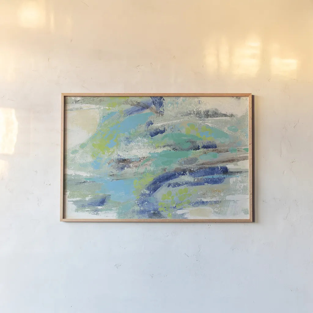 River Whirlpool v2 by Silvia Vassileva. shown as a paper print in a natural frame. Available as a archival giclee rolled canvas, fine art paper, or poster print. SKU 28413i.