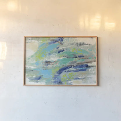 River Whirlpool v2 by Silvia Vassileva. shown as a paper print in a natural frame. Available as a archival giclee rolled canvas, fine art paper, or poster print. SKU 28413i.