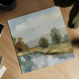 River and Clouds III by Silvia Vassileva. Shown as a detailed flat fine art print, highlighting archival giclee quality. Available as an archival giclee rolled canvas, fine art paper, or poster print. SKU 86032a.