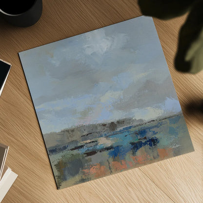River and Sky I by Silvia Vassileva. Shown as a detailed flat fine art print, highlighting archival giclee quality. Available as an archival giclee rolled canvas, fine art paper, or poster print. SKU 96740a.