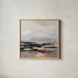 Road at Dusk I by Silvia Vassileva. Shown in a natural wood glass frame for a timeless modern aesthetic. Available as an archival giclee rolled canvas, fine art paper, or poster print. SKU 90988a.