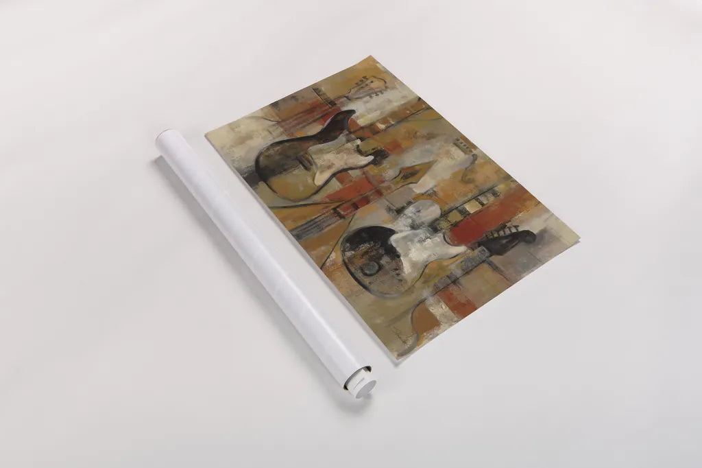 Rock and Roll Rhythm by Silvia Vassileva. shown as a rolled paper print. Available as archival giclee rolled canvas, fine art paper, or poster print. SKU 60647i.