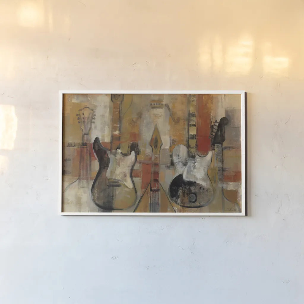 Rock and Roll Rhythm by Silvia Vassileva. shown as a paper print in a white frame. Available as a archival giclee rolled canvas, fine art paper, or poster print. SKU 60647i.