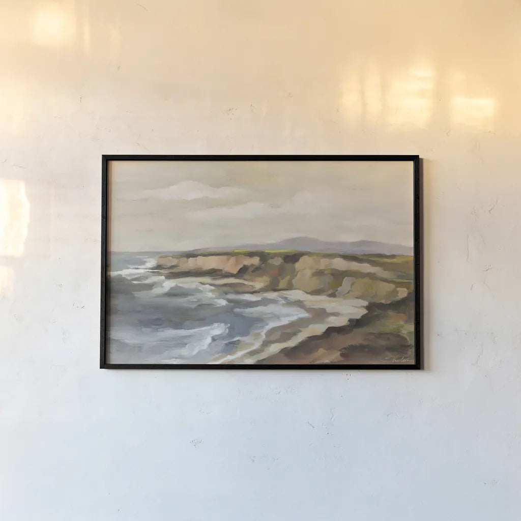 Rocky Coast by Silvia Vassileva. shown as a paper print in a black flame. Available as a archival giclee rolled canvas, fine art paper, or poster print. SKU 97927i.