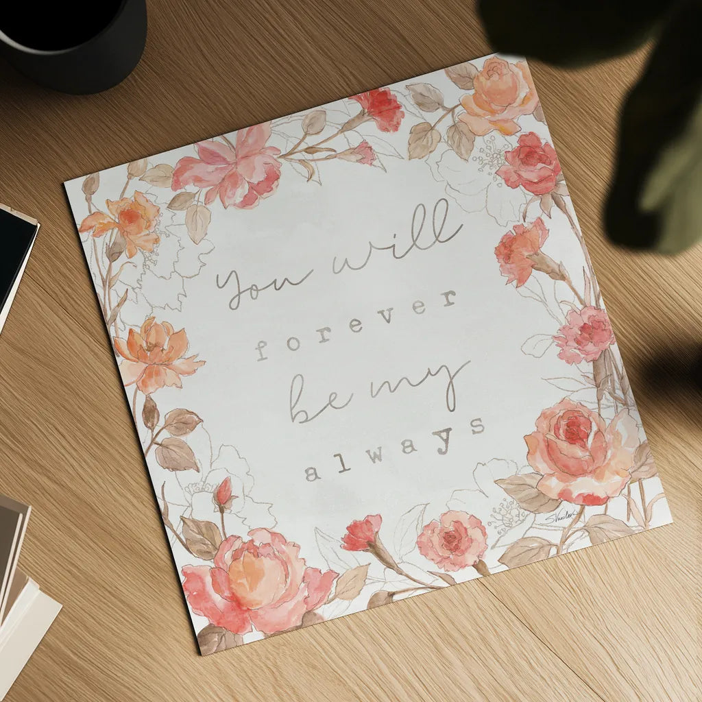 Romantic Blooms II by Silvia Vassileva. Shown as a detailed flat fine art print, highlighting archival giclee quality. Available as an archival giclee rolled canvas, fine art paper, or poster print. SKU 82482a.