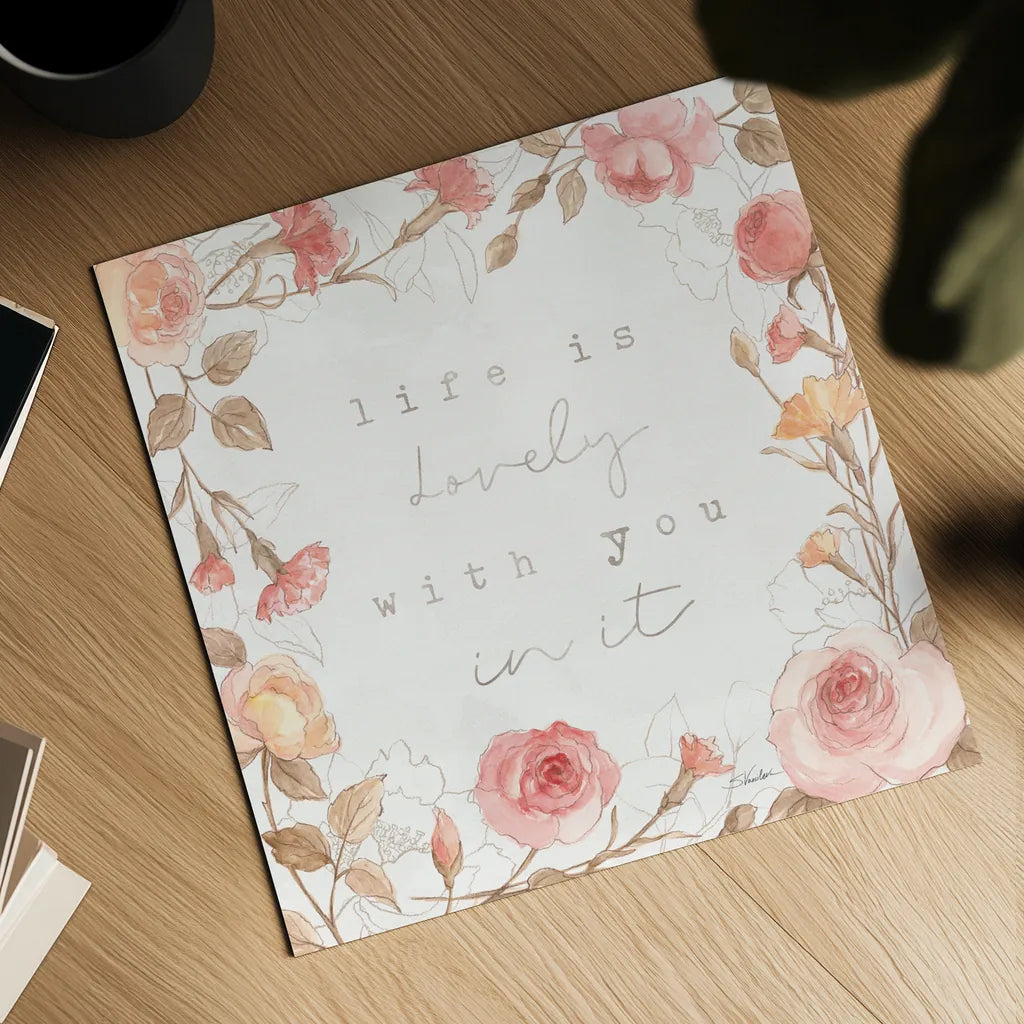 Romantic Blooms III by Silvia Vassileva. Shown as a detailed flat fine art print, highlighting archival giclee quality. Available as an archival giclee rolled canvas, fine art paper, or poster print. SKU 82483a.