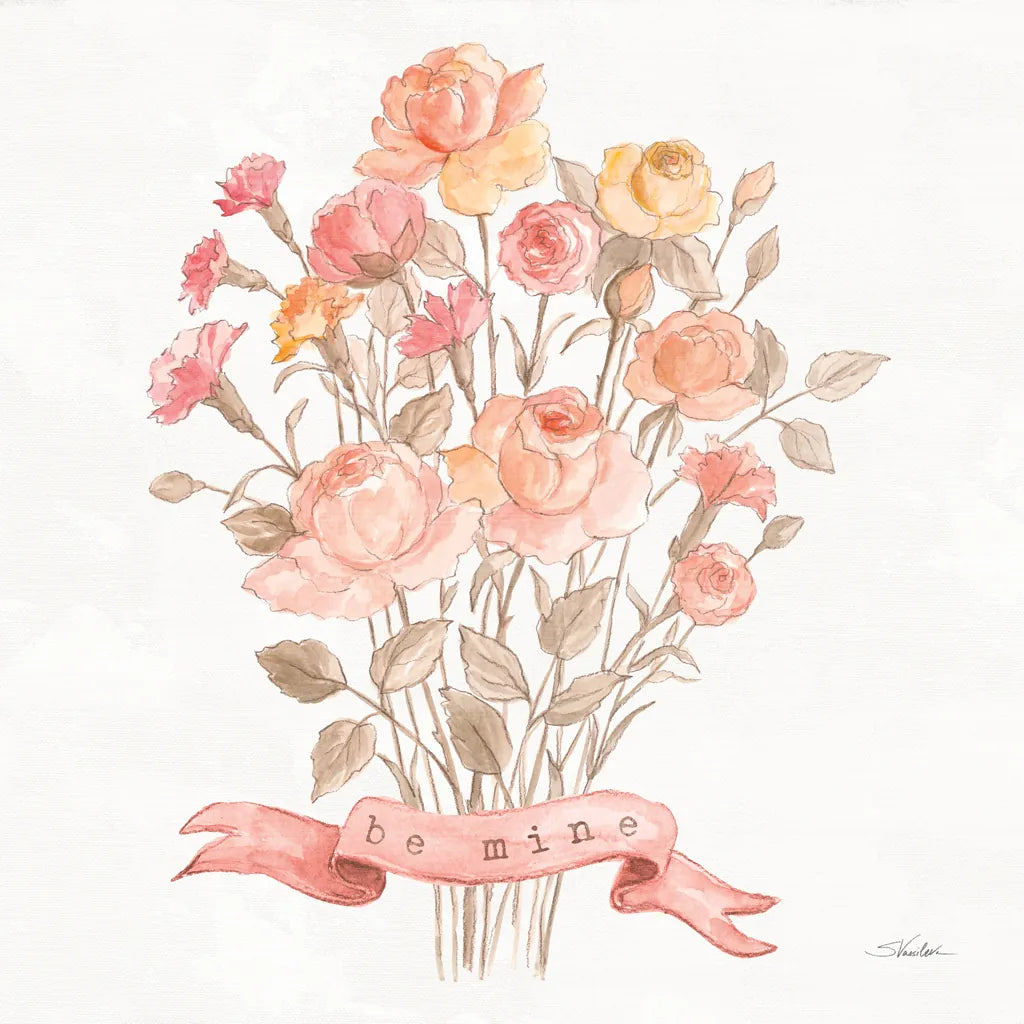 Romantic Blooms IV by Silvia Vassileva. SKU 82484a. Archival Giclee Fine art print for wall decor.