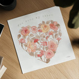 Romantic Blooms VI by Silvia Vassileva. Shown as a detailed flat fine art print, highlighting archival giclee quality. Available as an archival giclee rolled canvas, fine art paper, or poster print. SKU 82486a.