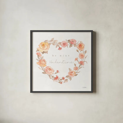 Romantic Blooms VII by Silvia Vassileva. Shown in a sleek black glass frame for a contemporary gallery look. Available as an archival giclee rolled canvas, fine art paper, or poster print. SKU 82487a.