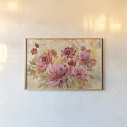 Romantic Bouquet by Silvia Vassileva. shown as a paper print in a natural frame. Available as a archival giclee rolled canvas, fine art paper, or poster print. SKU 30161i.