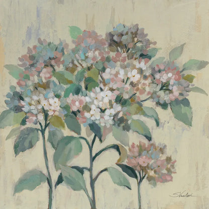 Romantic Hydrangeas by Silvia Vassileva. SKU 82625a. Archival Giclee Fine art print for wall decor.