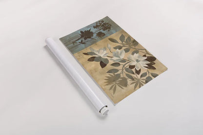 Romantic Magnolias I by Silvia Vassileva. shown as a rolled paper print. Available as archival giclee rolled canvas, fine art paper, or poster print. SKU 6485i.