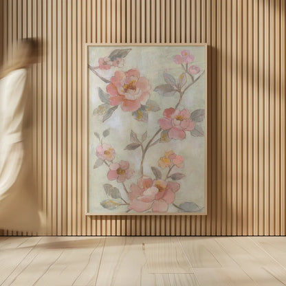 Romantic Spring Flowers I by Silvia Vassileva. shown as over sized large wall art. Available as an archival giclee rolled canvas, fine art paper, or poster print. SKU 63280h.