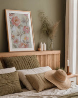 Romantic Spring Flowers I by Silvia Vassileva. shown as a paper print in a natural frame. Available as a archival giclee rolled canvas, fine art paper, or poster print. SKU 63280h.