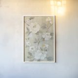Romantic Spring Flowers I White by Silvia Vassileva. shown as a paper print in a white frame. Available as a archival giclee rolled canvas, fine art paper, or poster print. SKU 67241h.