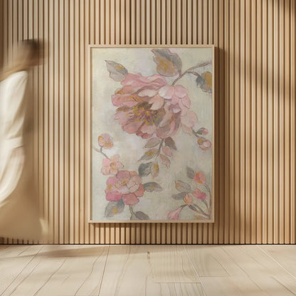 Romantic Spring Flowers II by Silvia Vassileva. shown as over sized large wall art. Available as an archival giclee rolled canvas, fine art paper, or poster print. SKU 63281h.