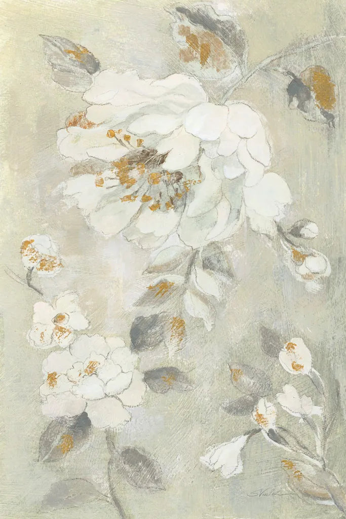 Romantic Spring Flowers II White by Silvia Vassileva. SKU 67242h. Archival Giclee Fine art print for wall decor.
